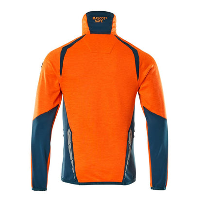 Fleece sweater with short zip microfleece jacket