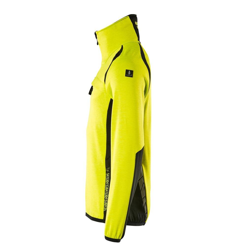 Fleece sweater with short zip microfleece jacket