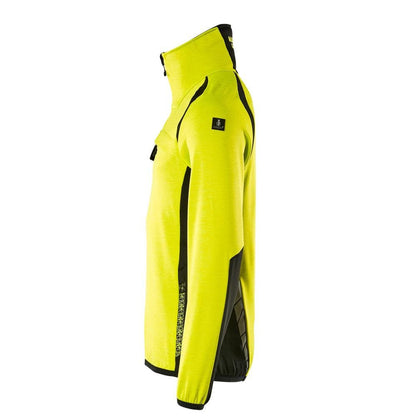 Fleece sweater with short zip microfleece jacket