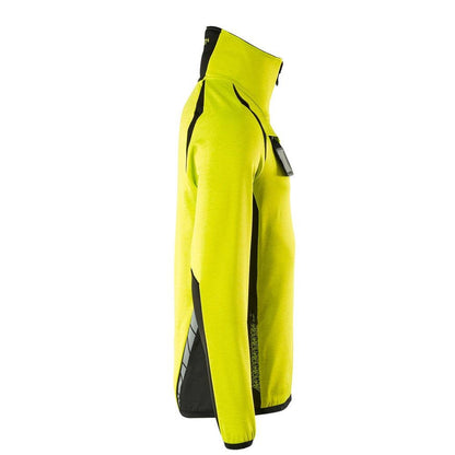 Fleece sweater with short zip microfleece jacket