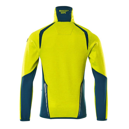 Fleece sweater with short zip microfleece jacket