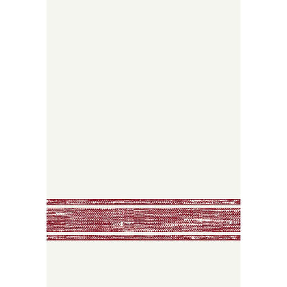 A white background with three parallel stitched red lines at the bottom, perfect for high-quality napkins or table decoration like Duni GmbH Dunilin napkins 40 x 60 cm 1/4 fold.