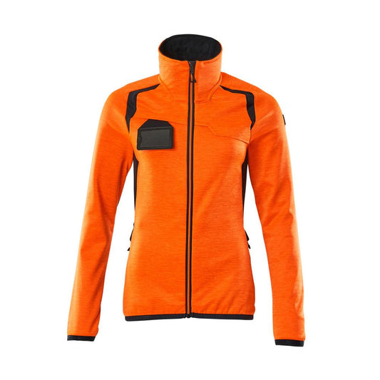 Fleece pullover with zip, women's microfleece jacket