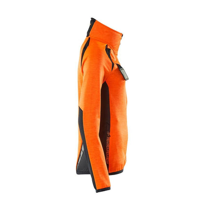 Fleecepullover mit Reißverschluss, Damen Microfleecejacke