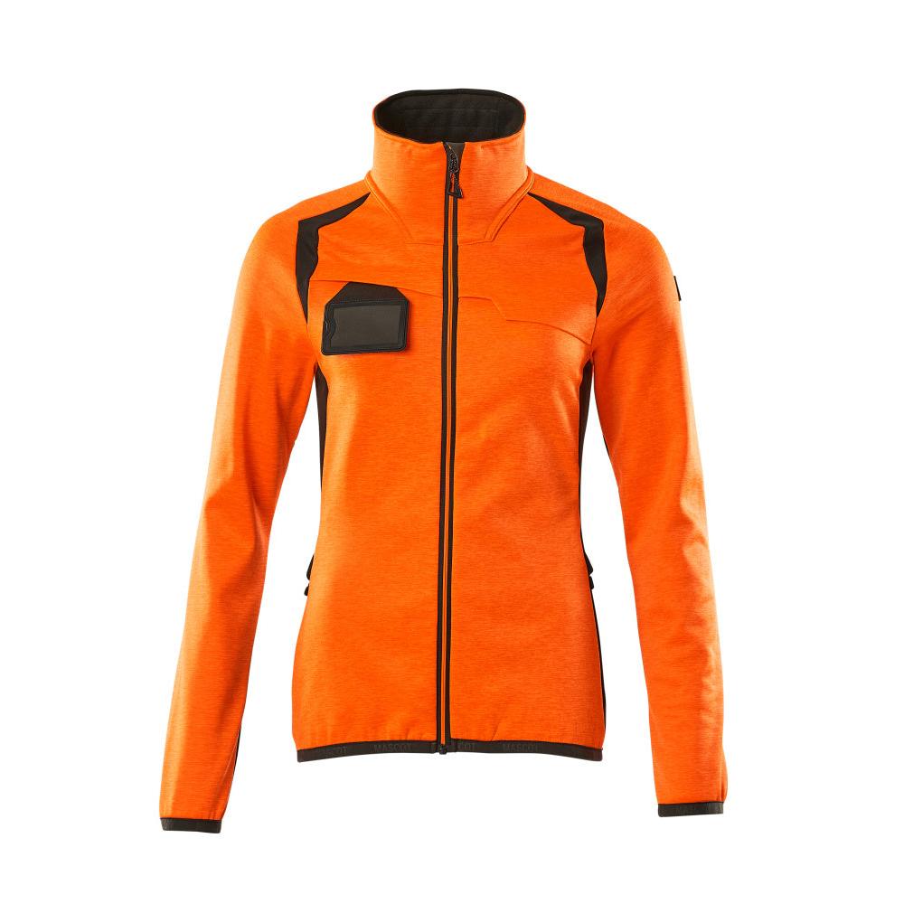 Fleecepullover mit Reißverschluss, Damen Microfleecejacke