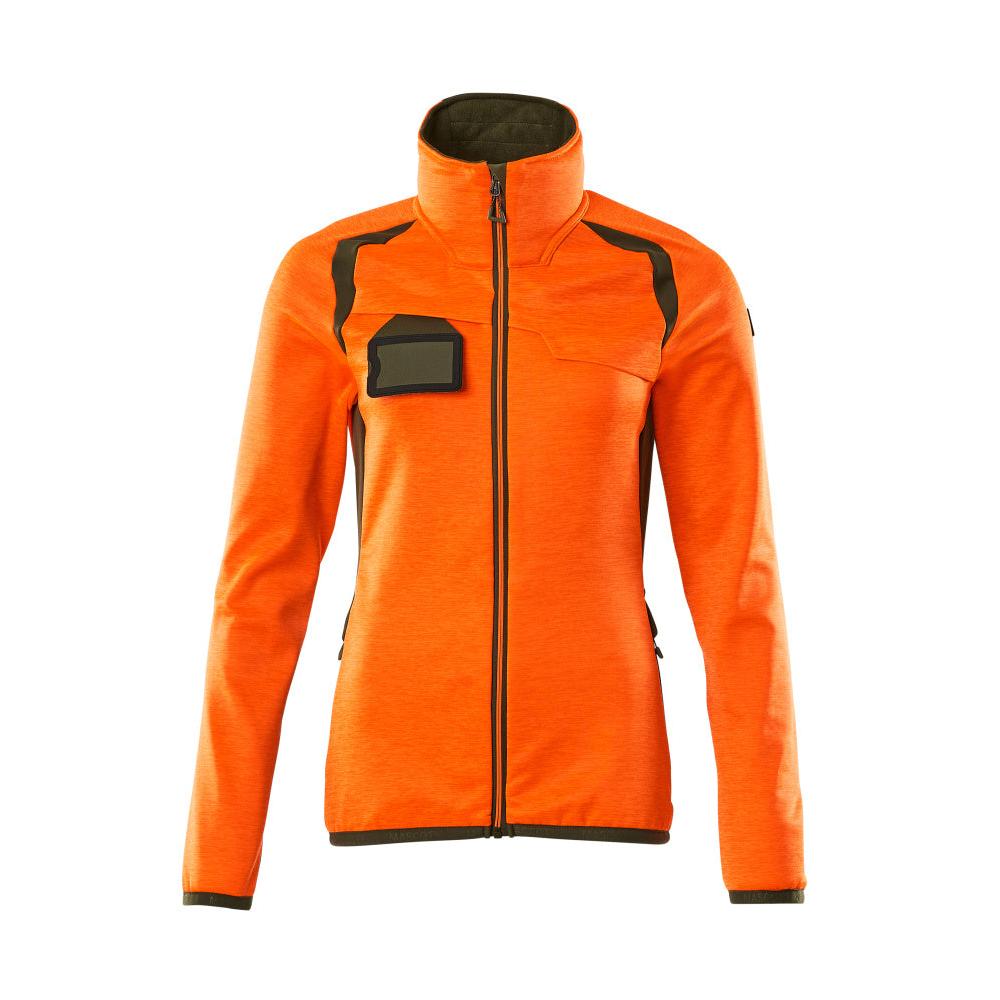 Fleecepullover mit Reißverschluss, Damen Microfleecejacke