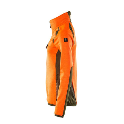 Fleecepullover mit Reißverschluss, Damen Microfleecejacke
