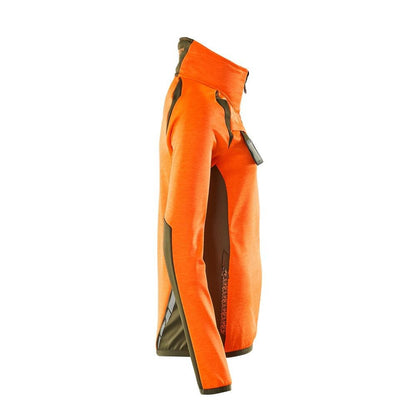 Fleecepullover mit Reißverschluss, Damen Microfleecejacke