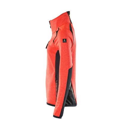 Fleecepullover mit Reißverschluss, Damen Microfleecejacke