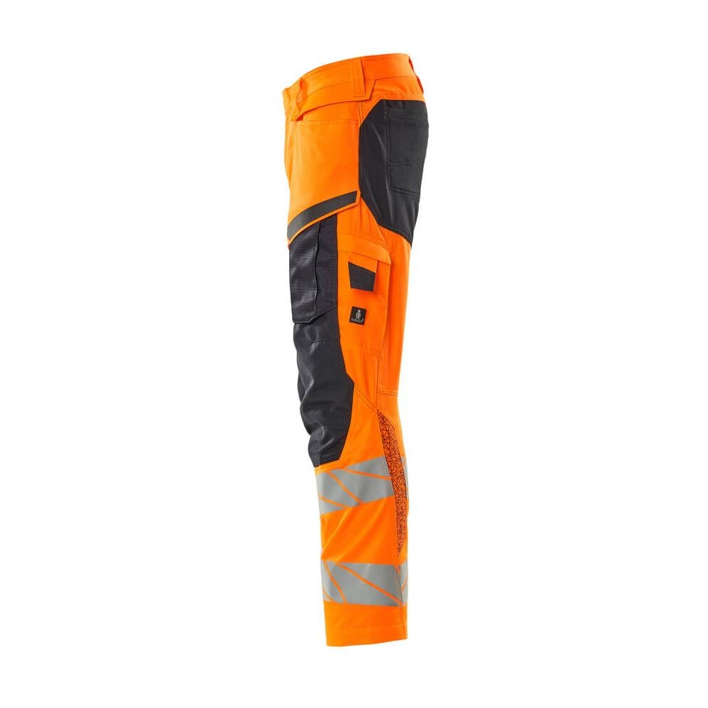 Pants with knee pockets, stretch inserts pants
