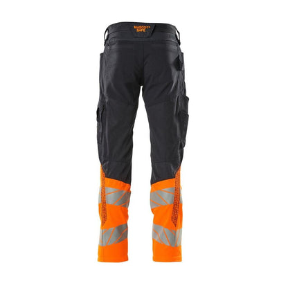 Pants with knee pockets, stretch inserts pants