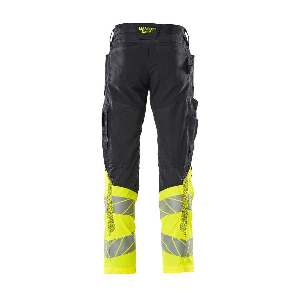 Pants with knee pockets, stretch inserts pants