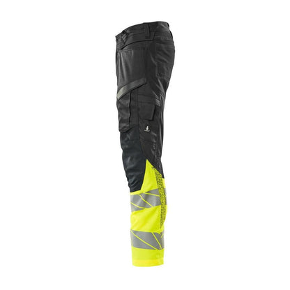 Pants with knee pockets, stretch inserts pants