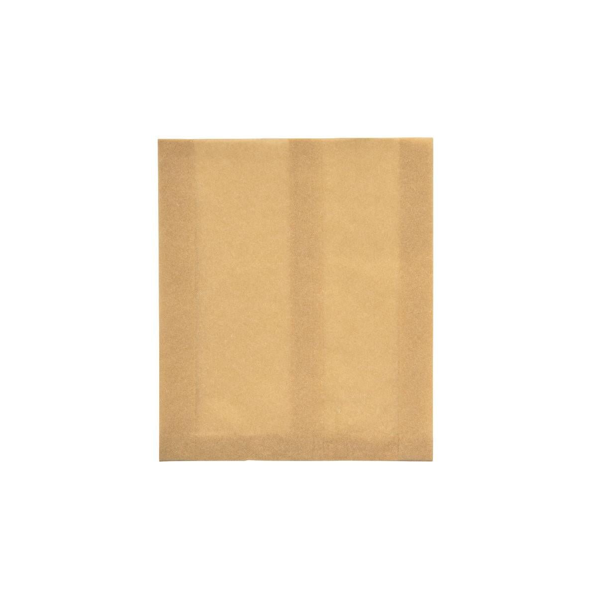 A Duni GmbH Ovenbarg large paper brown coated paper napkin (170x40x200 mm) from a pack of 500 lies flat on a white background.