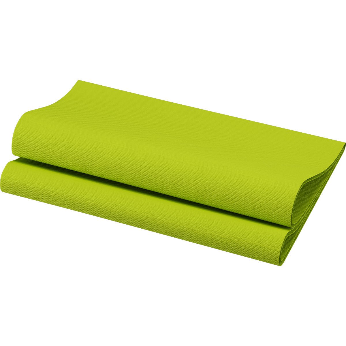 A Bio-Dunisoft napkin 40 x 40 cm, 1/4 fold from Duni GmbH is folded and depicted on a white background.