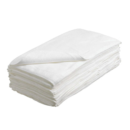 Pictured is a stack of folded white Kimtech® Auto Microfiber Surface Wipes from Kimberly-Clark GmbH against a white background, ideal for car cleaning or delicate surfaces. 1 carton contains 25 sheets (1 box).
