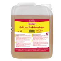 Der 5L Dr. Schnell HORNIT Grill- und Backofenreiniger von DR.SCHNELL GmbH & Co. KGaA kommt in einem durchsichtigen Kanister mit weißem Deckel und gelb-rotem Etikett daher - ideal für die kraftvolle Küchenhygiene.