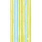 The Dunisoft napkins Elise Stripes 20x40 cm by Duni GmbH feature uneven blue and green vertical stripes of varying thickness on white, as well as a small yellow "DUNI" oval at the bottom right. The package contains 120 napkins.
