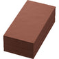A pack of Duni GmbH Zell napkins 40x40 cm, 3-ply, chestnut (250 napkins) is neatly arranged on a white background.