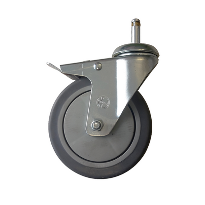 Numatic swivel castor with brake, gray