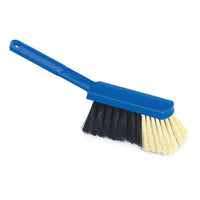 The Nölle Profi Brush indoor hand brush, 30 cm, from Nölle Profi Brush Bürsten- & Pinseltechnik e.K., has a blue handle and two-tone bristles in black and beige. It is a cleaning brush from the "Qualitätsmischung" series (1 piece).