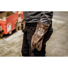 NITRAS SAFE PRO, Welding Gloves, Brown, EN 388, EN 12477 Split Leather, Size 10 | Pack (12 pairs)