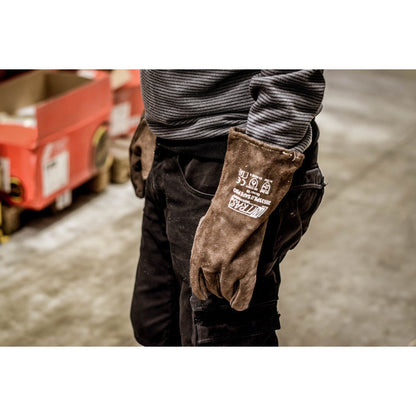NITRAS SAFE PRO, Welding Gloves, Brown, EN 388, EN 12477 Split Leather, Size 10 | Pack (12 pairs)