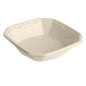 The Octabagasse 650 ml bowl by Duni GmbH, made of brown bagasse (183x183x42 mm, uncoated), serves as sustainable disposable tableware and is shown empty against a white background. Packaging unit: 50 pieces.
