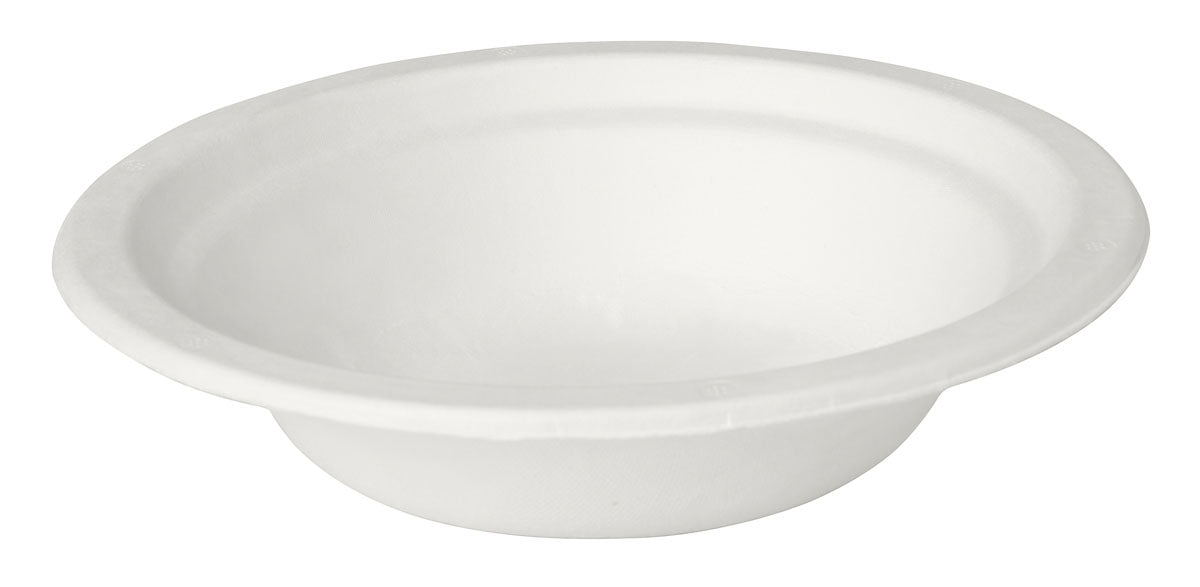 A simple, white soup plate 400 ml, uncoated by Duni GmbH is shown empty against a white background. It has a smooth surface and a slightly flared rim.