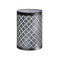 The metal candle holder, 8.9x13cm from Duni GmbH, impresses with elegant black geometry and a white interior - a stylish piece for your table decoration, depicted against a white background.