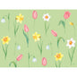 Mit den Duni GmbH Papier-Tischsets Frühlingsmelodie 30x40 cm mit aquarellierten Tulpen, Schneeglöckchen und Narzissen auf hellgrünem Untergrund setzen Sie frische Akzente in der Saison. 250 Stück.