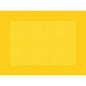 The Bio-Dunicel Sets 30x40 Linnea yellow from Duni GmbH are rectangular, textured, biodegradable placemats with a subtle cross-hatch pattern and a darker yellow border - perfect for eco-friendly table decorations. Pack of 100 pieces.