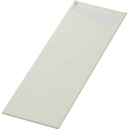 The SACCHETTO Bio D-Soft Slim from Duni GmbH is a simple, rectangular, white envelope with a side opening and flap, photographed on white - similar to a sustainable laundry bag for eco-friendly washing of delicate clothing.