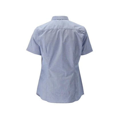 Hemd, Kurzarm, klassische Damen, Stretch Damenbluse, hellblau