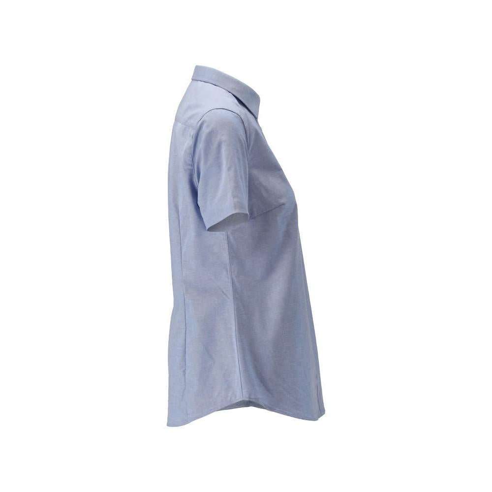 Hemd, Kurzarm, klassische Damen, Stretch Damenbluse, hellblau