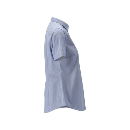 Hemd, Kurzarm, klassische Damen, Stretch Damenbluse, hellblau