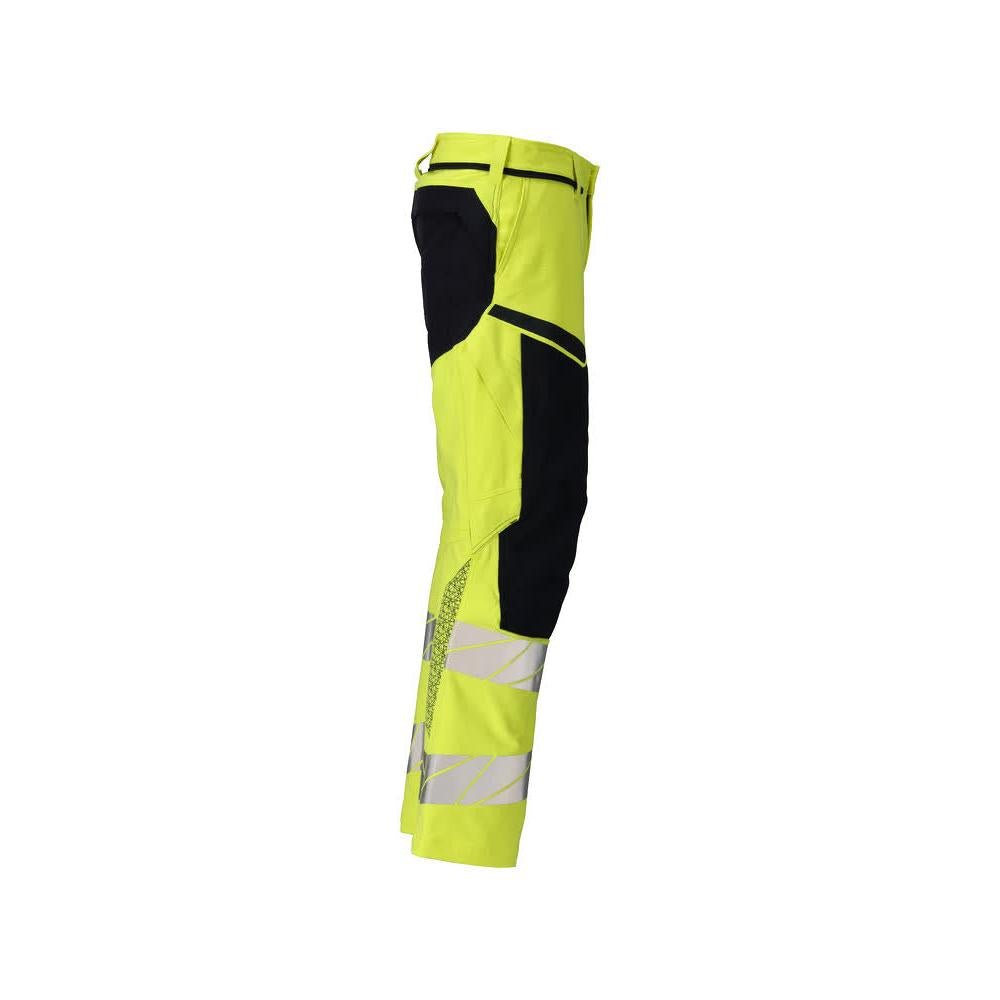 Hose, Knietaschen,ULTIMATE STRETCH Hose Multisafe, hi-vis gelb/schwarzblau