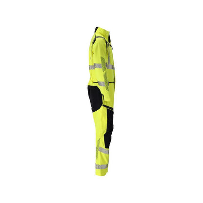 Overall, Knietaschen, Stretch-Einsätze Kombination Multisafe, hi-vis gelb/schwarzblau