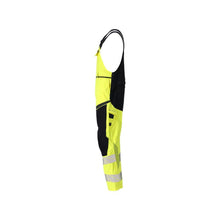 Latzhose, Knietaschen, Stretch-Einsätze Latzhose Multisafe, hi-vis gelb/schwarzblau