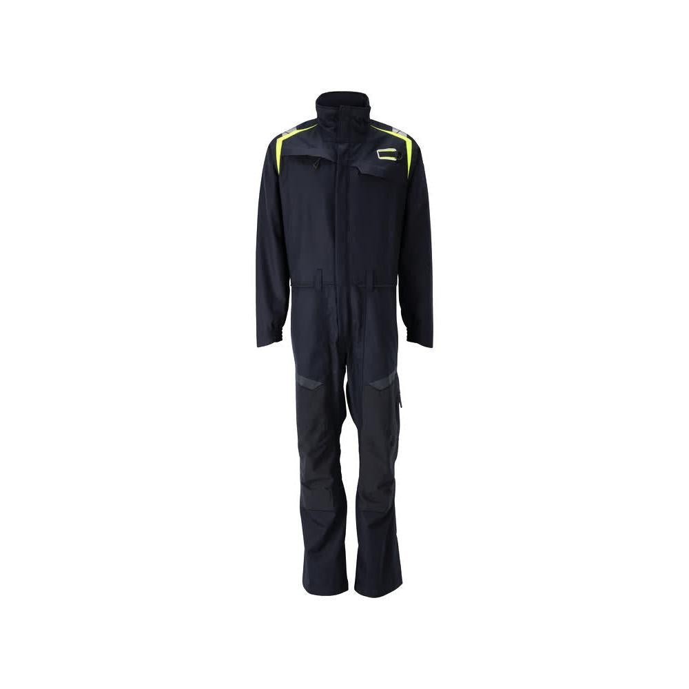 Overall, Knietaschen, Stretch-Einsätze Kombination Multisafe, schwarzblau/hi-vis gelb