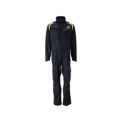Overall, Knietaschen, Stretch-Einsätze Kombination Multisafe, schwarzblau/hi-vis gelb