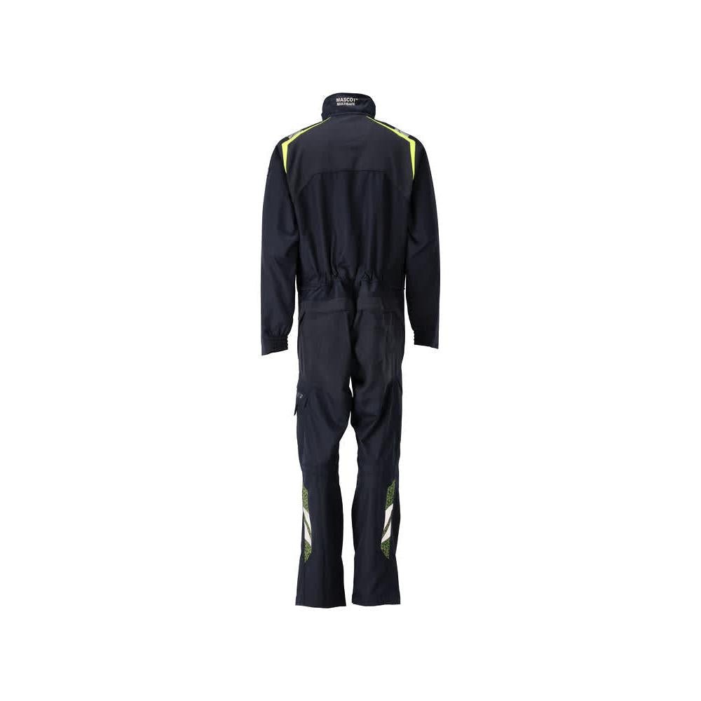 Overall, Knietaschen, Stretch-Einsätze Kombination Multisafe, schwarzblau/hi-vis gelb