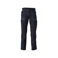 Hose mit Knietaschen, Damen Hose Multisafe, schwarzblau/hi-vis gelb