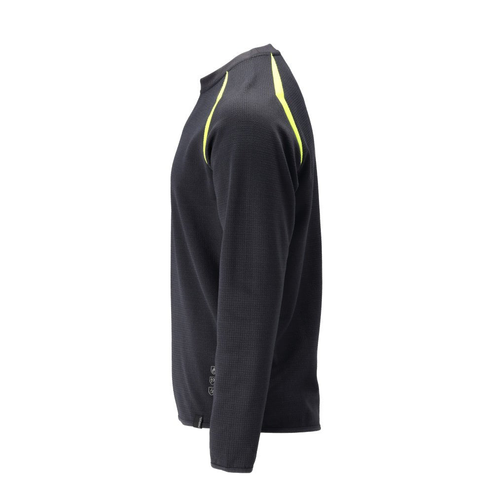Sweatshirt, modern fit Sweatshirt Multisafe, black blue/hi-vis yellow