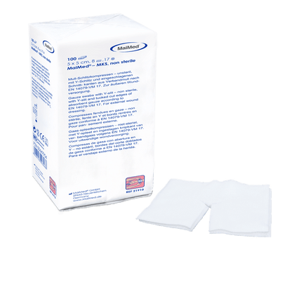 MaiMed-MKS-unsterile gauze slit compresses, 100 pieces/paper bag