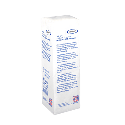 MaiMed-MKS-unsterile gauze slit compresses, 100 pieces/paper bag