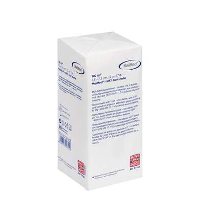 MaiMed-MKS-unsterile gauze slit compresses, 100 pieces/paper bag