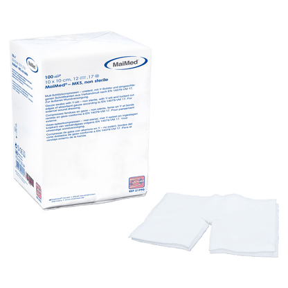 MaiMed-MKS-unsterile gauze slit compresses, 100 pieces/paper bag