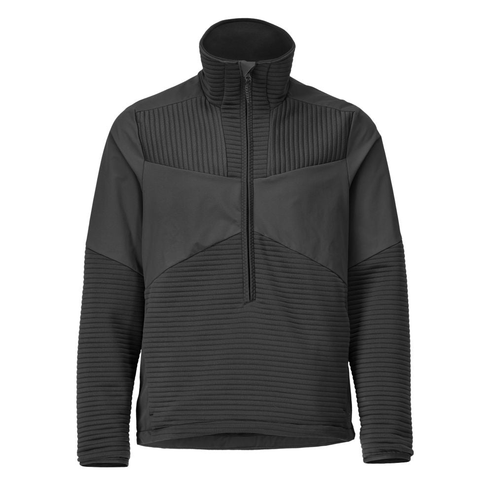 Fleece sweater, short zip, microfleece jacket lining