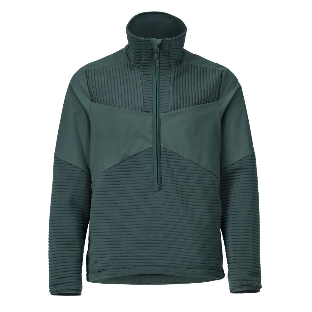 Fleece sweater, short zip, microfleece jacket lining
